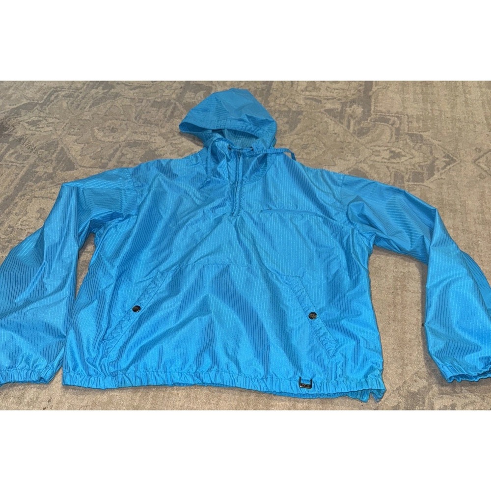 Vintage Fera Skiwear Blue Lightweight Nylon Pullover Ski Jacket Womens  Size‎ 8